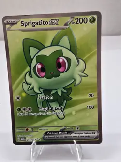 Pokemon Sprigatito EX 251/217 Holo ASC Basic Grass HP 200 Pokemon TCG Card - Image 1