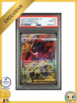 PSA 10 MEGA Gengar ex SAR 240/193 MEGA Dream ex M2a Pokemon Card Japanese 2025 - Image 1