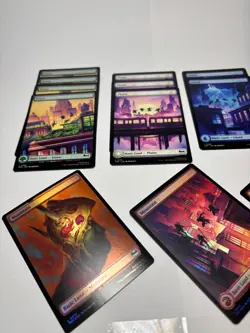 MTG x TMNT (17) card BASIC LAND lot with 4 FOILS! Pack Fresh Pull! - Image 2