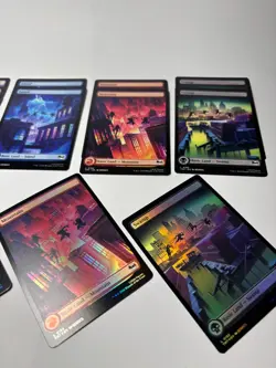 MTG x TMNT (17) card BASIC LAND lot with 4 FOILS! Pack Fresh Pull! - Image 4