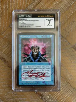 MTG - Brainstorm | Ice Age - Christopher Rush Signed + Graded Near Mint - Image 1