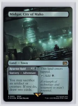 1x Midgar, City of Mako, Borderless Art Foil, Magic MTG NM - Image 1