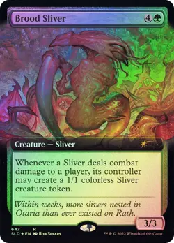 Brood Sliver (Extended Art Foil) [SLD 647] MtG Secret Lair Drop Promos - Image 1