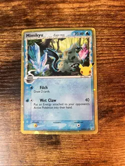 Pokemon Mimikyu TCG Holo Promo SWSH136 25th Celebrations - Image 1