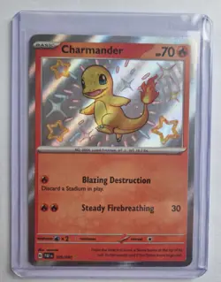 Charmander baby Shiny 109 Scarlet & Violet: Paldean Fates Holo Ungraded Pokemon - Image 1