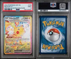 2024 POKEMON SSP EN-SURGING SPARKS SPECIAL ILLUSTRATION RARE PIKACHU EX PSA 9 - Image 3