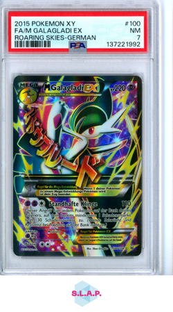 FA/M GALAGLADI EX ROARING SKIES-GERMAN POKEMON XY ROARING SKIES 2015 100 PSA 7 - Image 1