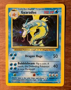 Gyarados Base Set Holo Rare Pokemon TCG 006/102 1999 Unlimited WOC - Image 1