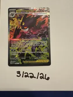 Mega Gengar EX 056/094 Double Rare Holo Pokemon TCG Me02 Phantasmal Flames - Image 1