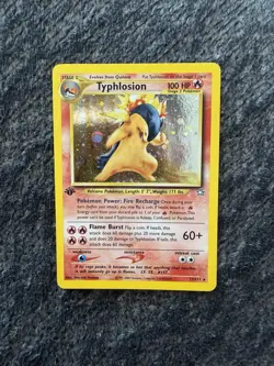 2000 Pokemon Neo Genesis Typhlosion 1st Edition NM. Clean Copy - Image 1