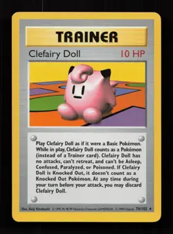 Clefairy Doll 70/102 Rare Base Set Pokemon Lightly Played - Image 1