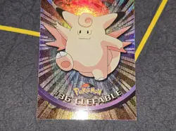 Clefable #36 Rainbow Holo Pokemon Topps Series 1 Card (Black Label) NM - Image 4
