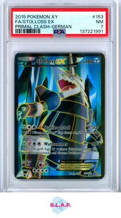 FA/STOLLOSS EX PRIMAL CLASH-GERMAN POKEMON XY PRIMAL CLASH 2015 153 PSA 7 - Image 1