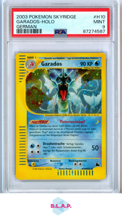 GARADOS-HOLO GERMAN POKEMON SKYRIDGE 2003 H10 POP 21 PSA 9 - Image 1