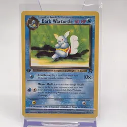 Pokemon Dark Wartortle 1st Edition 46/82 Team Rocket WOTC Vintage Card 1999-2000 - Image 1