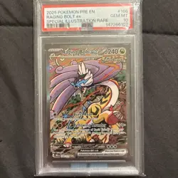 2025 POKEMON PRE EN-PRISMATIC EVOLUTIONS #166 RAGING BOLT EX PSA 10 - Image 1