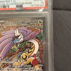 2025 POKEMON PRE EN-PRISMATIC EVOLUTIONS #166 RAGING BOLT EX PSA 10 - Image 4