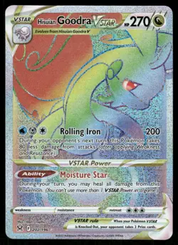 Pokemon Cards Hisuian Goodra VSTAR 202/196 Lost Origin Rare Rainbow NM - Image 1