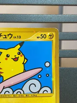 Surfing Pikachu 1st ED Holo 089/090 Rising Rivals Pokemon card Rare Japanese - Image 3