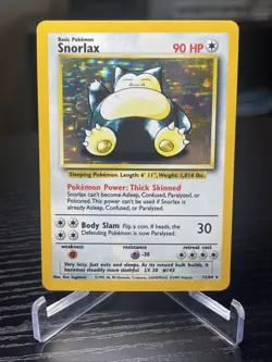 Snorlax 11/64 Jungle Holo Error No Symbol Pokemon Card - Image 1