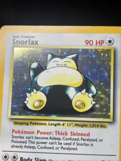Snorlax 11/64 Jungle Holo Error No Symbol Pokemon Card - Image 3