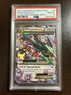 M Rayquaza EX 76/108 Pokemon Celebrations Classic PSA 10 GEM MINT - Image 1