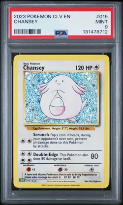 2023 POKEMON CLV-CLASSIC VENUSAUR & LUGIA EX DECK #015 CHANSEY PSA 9 - Image 1