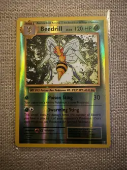 Pokemon Card Beedrill Evolutions Reverse Holo Rare 7/108 Near Mint 2016 Sugimori - Image 1