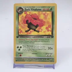 Pokemon Dark Vileplume 1st Edition Team Rocket 30/82 Non Holo Rare WOTC 2000 - Image 1