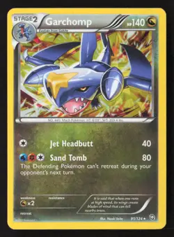 Garchomp - 91/124 (Cracked Ice Holo) Holo Rare Holo PR 091/124 LP Pokemon TCG - Image 1