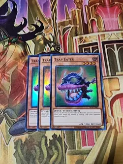 3X Trap Eater OP19-EN005 Super Rare Unlimited NM Yugioh Card - Image 1