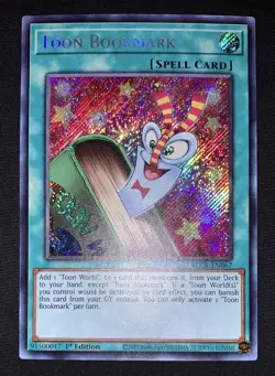 Yugioh Toon Bookmark BLCR-EN067 Secret Rare 1st Ed NM w/Tracking - Image 2