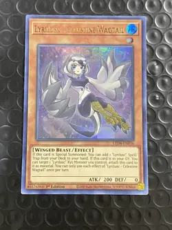 YuGiOh! Lyrilusc - Celestine Wagtail LED8-EN036 Ultra Rare 1st Edition Near Mint - Image 1