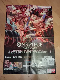 One Piece Card Game A Fist Of Divine Speed Poster Advertising 725mm X 510mm new - Image 1