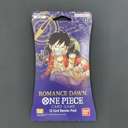 One Piece OP-01 Romance Dawn 1x Blister Paper Sleeve Booster Pack ENG SEALED - Image 1