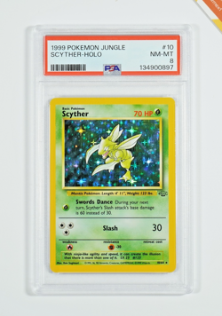 Pokemon PSA 8 Scyther #10 Holo Jungle 1999 English - Image 1