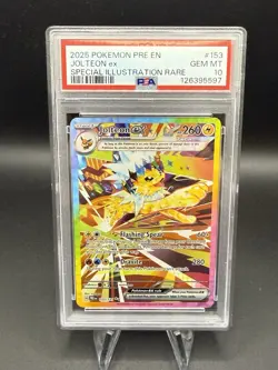 Pokemon Jolteon EX Sir Prismatic Evolutions Card 153/131 Gem Mint PSA 10 - Image 1
