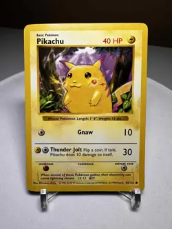 Red Cheeks Pikachu 58/102 Shadowless Base Set 1999 Pokemon TCG Card Vintage Rare - Image 1