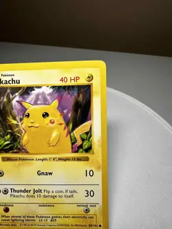 Red Cheeks Pikachu 58/102 Shadowless Base Set 1999 Pokemon TCG Card Vintage Rare - Image 4