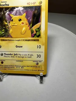 Red Cheeks Pikachu 58/102 Shadowless Base Set 1999 Pokemon TCG Card Vintage Rare - Image 5