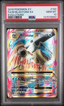 M Blastoise EX PSA 10 - 102/108 - Mega Full Art - XY Evolutions - Pokemon - Image 1
