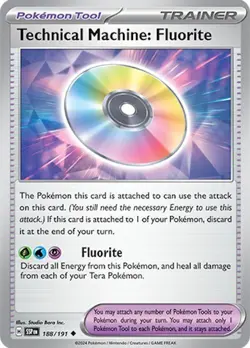TM: Fluorite 188/191 Reverse Holo LP-NM - Pokemon S&V Surging Sparks SSP Tool - Image 3