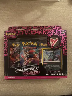 Pokemon TCG Champion's Path Special Pin Collection Box Spikemuth Gym Box Sealed - Image 1