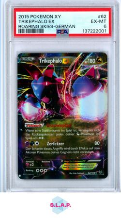 TRIKEPHALO EX ROARING SKIES-GERMAN POKEMON XY ROARING SKIES 2015 62 PSA 6 - Image 1