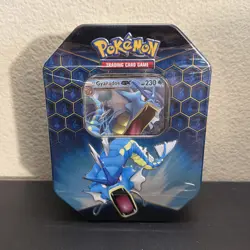 Pokemon TCG Hidden Fates Tin Gyarados GX Factory Sealed FREE SHIPPING - Image 1