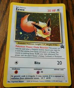 Eevee "Swirl" Holo Pokemon Black Star Promo Card #11 Pokemon League 2001 - Image 1