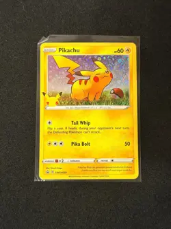 Pokemon TCG Pikachu SWSH039 Promo SWSH Black Star NM Holo - Image 1