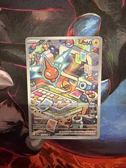 Pokemon TCG - 2025: Destined Rivals Set Rotom 197/182 Full Art Illustration NM - Image 1