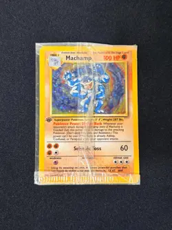 Pokemon TCG Machamp 8/102 Rare Base Set NM Holo - Image 1