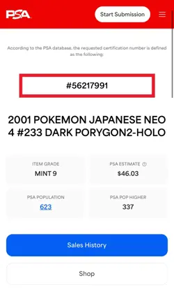 Dark Porygon2 Japanese - PSA 9 - Pokemon Neo Destiny No. 233 Holo - Image 4
